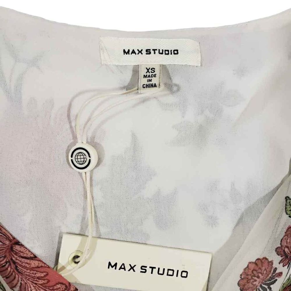 Floral Printed Ruffle Short Sleeve Dress Max Studio XS - Picture 3 of 7